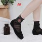 1Pair Fashion Summer Spring Women Girls Rose Heart Embroider Pearl Ruffle Mesh Ankle Fishnet Net Hos