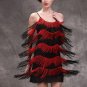 Womens 1920s Flapper Fringe Gatsby Dress Cocktail Ball Dance Dress Strap Sexy Party Dresses 5 layers