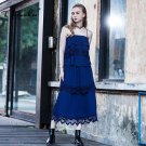 Truevoker 2017 Summer Designer Dress Women\'s High Quality Charming Lace Embroidery Patchwork Layer 