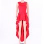 Fashion Layered Ruffles Irregular Dress 2018 Summer New Hot Women Casual Party Sleeveless Ball Gown