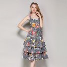 2018 Spring Summer Dresses for Women High Fashion Runway Dress Elegant Clothes Women Plaid Print Lay