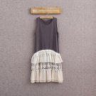 Mori Girl Hippie Boho Bohemian Lolita Mesh Embroidery Lace Ruffle Layer Patchwork Tunique Femme Robe