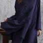 comfortable pure cotton dress long sleeve vestidos double layer frog dress 4 colors