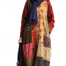 Women Long Floral Trench Jacket 2 Layer 100% Cotton Patchwork Traditional