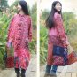 Women Long Floral Trench Jacket 2 Layer 100% Cotton Patchwork Traditional