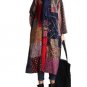Women Long Floral Trench Jacket 2 Layer 100% Cotton Patchwork Traditional