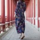 Dress Button-Up Mandarin Collar Long Sleeve Double Layer  Side Pockets