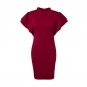 Double Layered Ruffle Sleeve Bodycon Mini Party Dresses Turtleneck Fashion Package Hip Pencil Dress