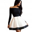 Fashion Dress 2017 Women Dresses for Office Lady Sexy Outwear Off Shoulder Casual Long Sleeve Evenin