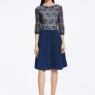 Round Neck Lace Patchwork Women\'s A-Line Dress