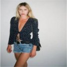 Women Fashion Blouses Latest Top Designs Woman Blouses Korean Styles Black Polka Dot Print Layered S