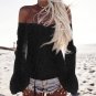 Women Off Shoulder Long Sleeve Lace Loose Blouse Tops T-Shirt