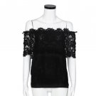 Sexy Women Off Shoulder Casual Tops Blouse Lace Crochet Chiffon Shirt