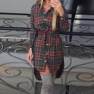 Fashion Women Blouses Long Sleeve Plaid Shirts Turn Down Collar Shirt Casual Ladies Tops Tunic Femin