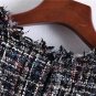 2 In 1 Babydoll Patchwork Plaid Blouse Autumn Round Neck Short Sleeve Cute Blouse 2017 Women\'s Casu