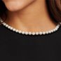 Pearl Beading Neckline Peplum Blouse Women Fashion Black Round Neck 3/4 Sleeve Ruffle Cute Top 2017 