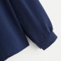 Mesh Panel Crochet Embroidery Asymmetric Cold Shoulder Plain Blouse 2017 Fashion Round Neck Long Sle