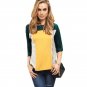 Color Block Elbow Sleeve Blouse Women Patchwork Boat Neck Top 2017 Autumn Fashion Office Lady Casual