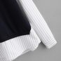 Zip Back Striped 2 In 1 Blouse Women Contrast Collar Long Sleeve Tunic Blouse With Button, Zipper 20