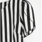 Black and White Striped Petal Sleeve Blouse Round Neck Short Sleeve Top 2018 Summer Women Office Lad