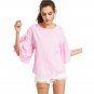 Open Back Blouse Shirt Women Pink Self Tie Kimono Sleeve Sexy Striped Summer Tops 2017 Fashion Cut O