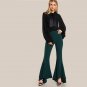 Black Chiffon Blouses Long Sleeve Sweet Bow Tie Neck Women Sheer Shirt Office Fall 2017 Fashion Eleg