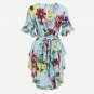 Tropical Hi-Lo Blouse Ruffle Tie Back Tops 2017 Women Random Print Elegant Summer Tops New Cute Casu