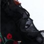 Embroidery Blouse Women Black Floral Pleated Hem Ruffle Trim Summer Tops Casual Sleeveless Cute Baby