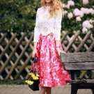 White Lace Blouse Long Sleeve Hollow Out Women Blouses Bohemian Style Ladies Elegant Fashion Blouse