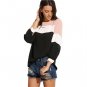 Patchwork Chiffon Blouse Color Block Lantern Sleeve Tops 2017 Autumn Tunic Women Tops New Elegant Ca