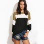Patchwork Chiffon Blouse Color Block Lantern Sleeve Tops 2017 Autumn Tunic Women Tops New Elegant Ca