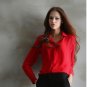 Women Chiffon Shirt Spring Summer Womens New Long-sleeve Chiffon Shirt Blouse Large Size Loose Offic