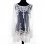 Mesh Transparent Blouses 2017 Sexy Women Top Blusas Embroidery Lace Floral Shirt Women Loose Sheer S
