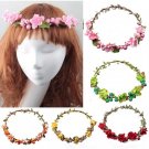 2017 Bridal Wreath Crown Head Women Artificial Flower Wreath For Hair Floral Bridesmaid Wedding Garl