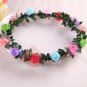 1pcs Flower Bridal Wreath Artificial Flower Head Wreath For Hair Floral Bridal Hair Accessory Weddin