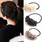 3PCS Fashion Artificial Pearls Beads Rubber Hairbands Girls Hair Accessories Scrunchie Ponytail Hold