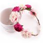 2017 New Handmade Woman Girls Artificial Flower Headband Party Wedding Fabric Flower Wreath Hair tur