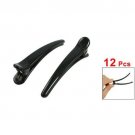 Hot New 12 Pcs Practical  Black Plastic Prong Alligator Teeth Bows Hair Clips