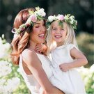 2pcs/set Mom And Daughter Matching Headbands Artificial Flowers Girls Rim On The Head Boho Hair Acce
