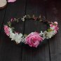 Wreath Girl Head Flower Crown Bridal Hair Accessories Artificial Flower Head Wreath For Hair Wedding