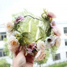 Women Girl Rose Flower Crown Wreath Wedding Bridal Artificial Flower Headband Tiara Hair Floral Hair