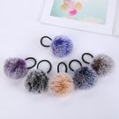 2018 New Artificial Rabbit Fur Ball Elastic Hot Hair Fashion Hair Ties Ponytail Holders Girls Hairba
