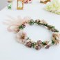 Wreath Girl Head Flower Crown Bridal Hair Accessories Artificial Flower Head Wreath For Hair Wedding