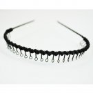 Hot New 2 Pcs Practical Superior Black Metal Teeth Hair Hoop Headband Decor for Lady