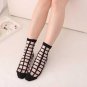 Summer Women Summer Thin Section Socks Novelty Transparent Grid Socks Glass Crystal Silk Mesh Knit S