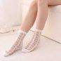 Summer Women Summer Thin Section Socks Novelty Transparent Grid Socks Glass Crystal Silk Mesh Knit S