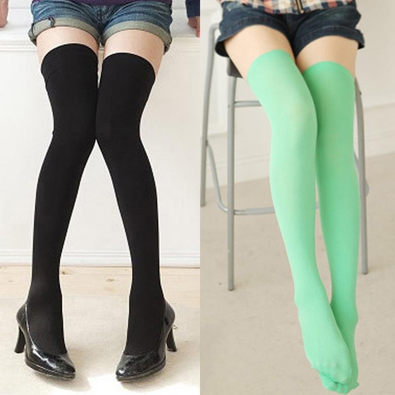 Fashion Sexy Women\'s Stay Up Thigh-Highs Over Knee Thigh High ...