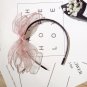 Haimeikang New Arrival Hair Accessories Lace Net Yarn Big Bowknot Hair Hoop Headband With Teeth Hair