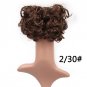 Women Curly Chignon Plastic Comb Hair Extension Hairpiece wig Clip Big Hair Bun Claws pin crown tia