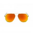 JINQIANGUI Sunglasses Men Irregular Titanium Frame Sun Glasses Blue Co